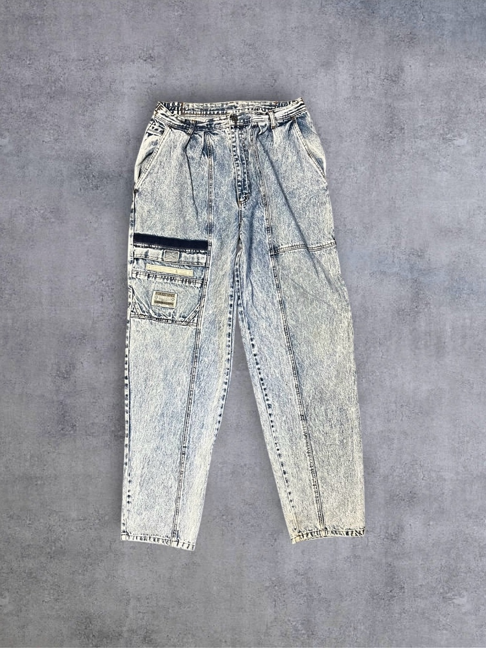 Vintage 80s Gitano Acid Wash 100% Cotton Sz 36 High Waist Jeans